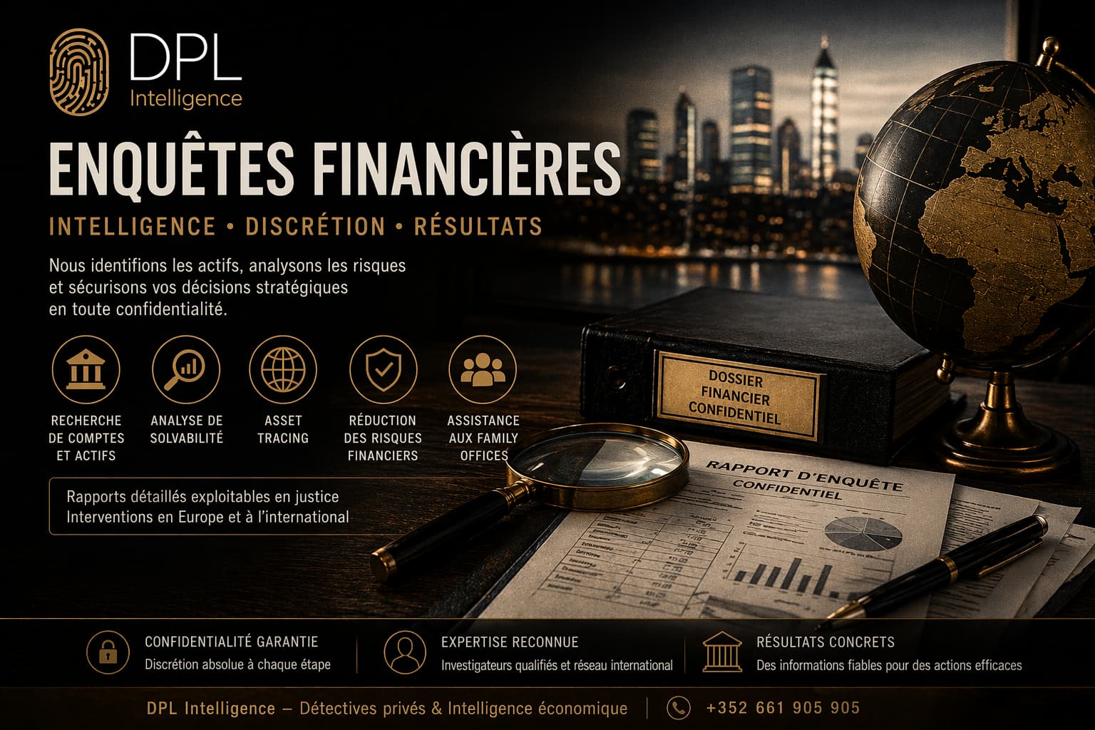 Enquête financière au Luxembourg – analyse de solvabilité, asset tracing et renseignement financier par détective privé