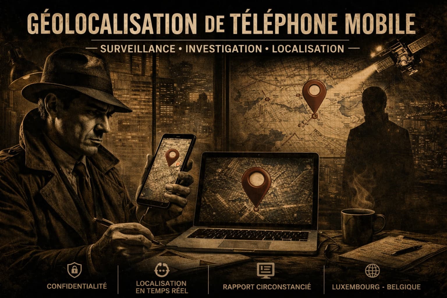 Géolocalisation téléphone mobile Luxembourg GSM – localisation et suivi par détective privé