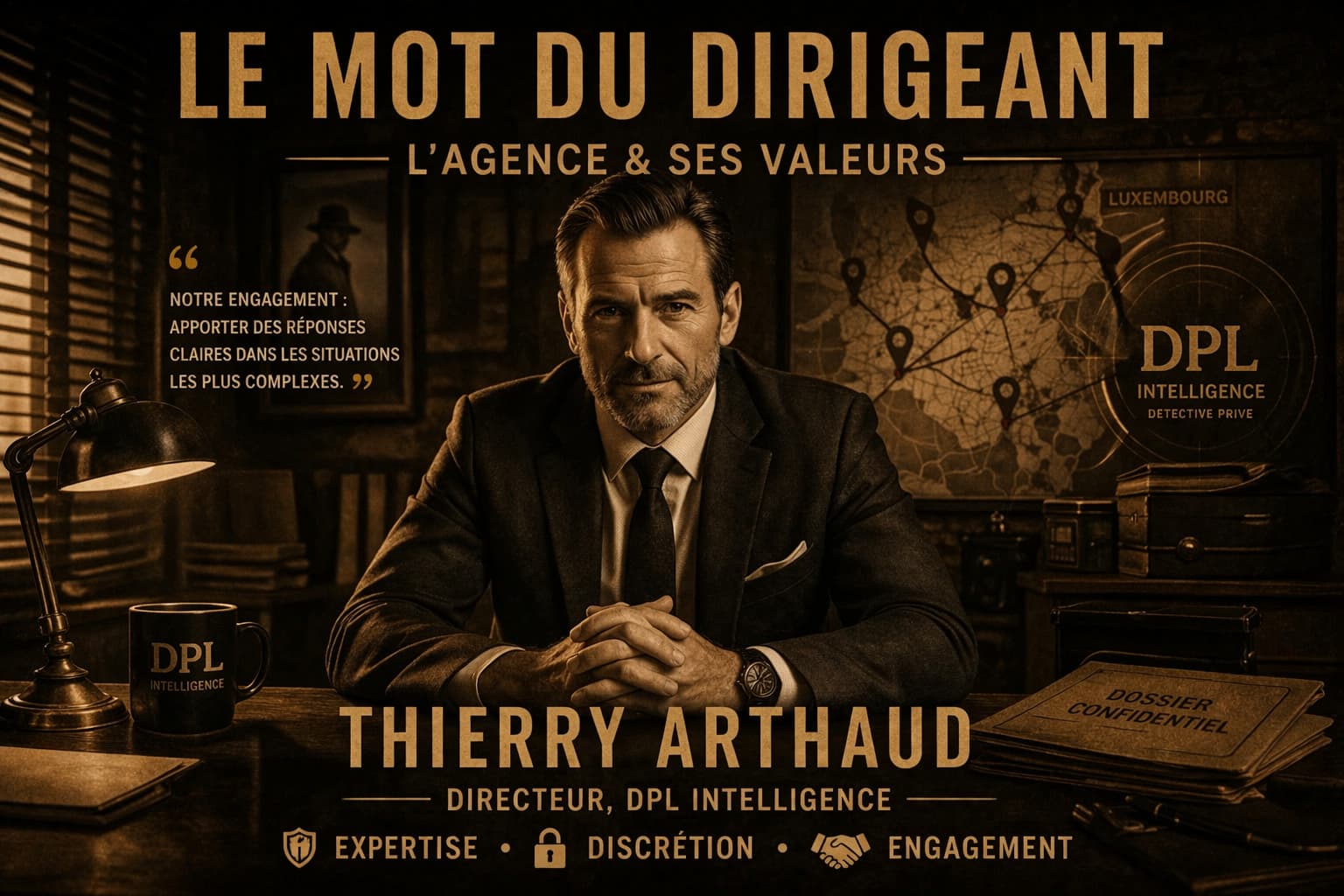 Thierry Arthaud – directeur de DPL Intelligence présentant la vision et les valeurs de l’agence de détective privé