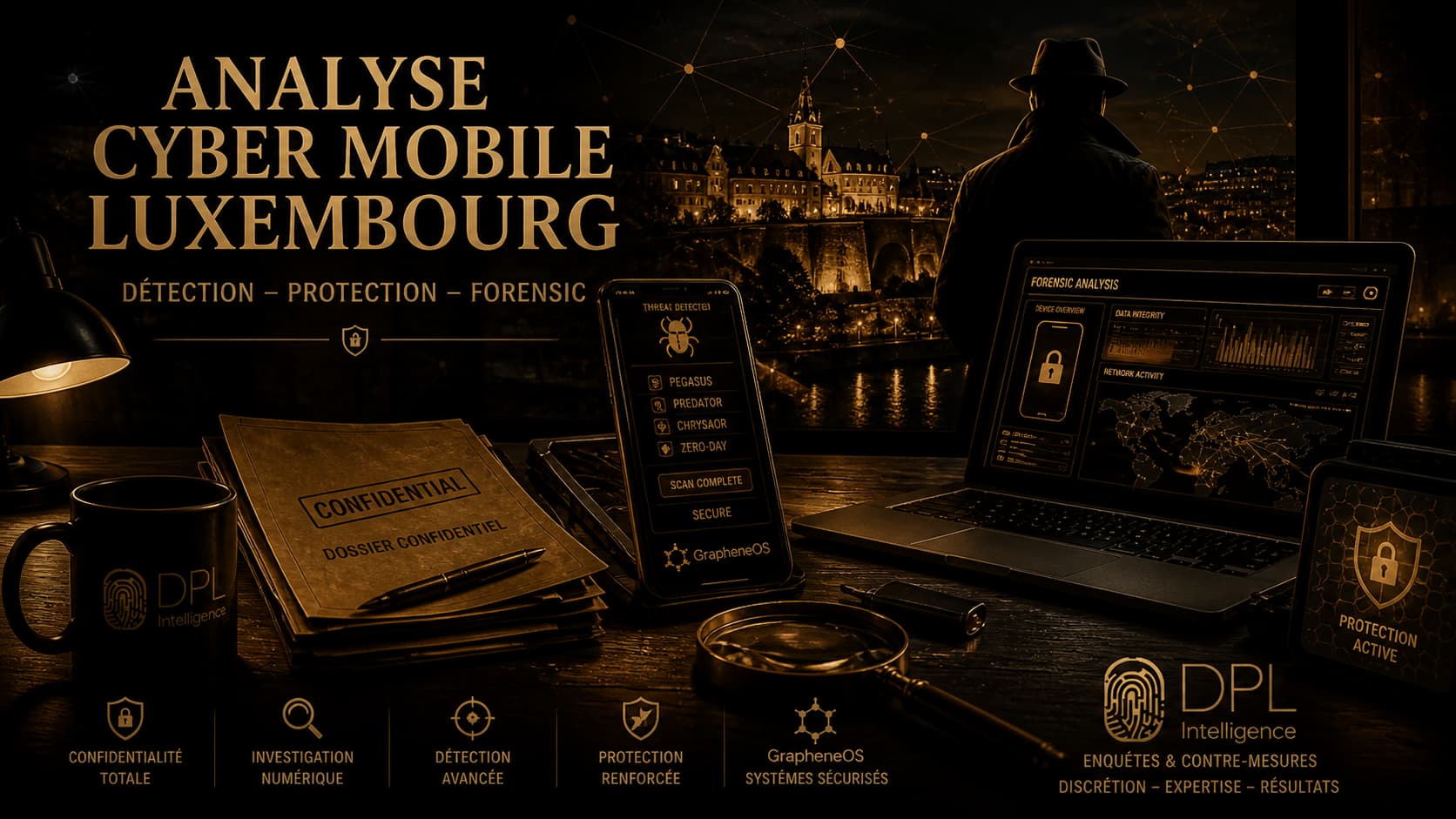Analyse téléphone espion Luxembourg cybersécurité mobile forensic